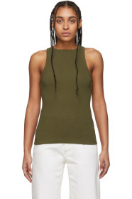 AGOLDE - Khaki High-Neck Tank Top