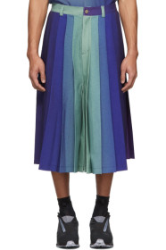 Keenkee - Purple Gradient Pleated Shorts