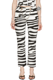 Miaou - Black & White Tomma Zebra Jeans