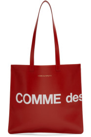 Comme des Garçons Wallets - 红色 Huge Logo 托特包