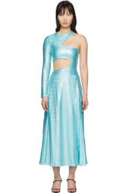 Saks Potts - SSENSE Exclusive Blue Asymmetric Jumpsuit & Skirt Set
