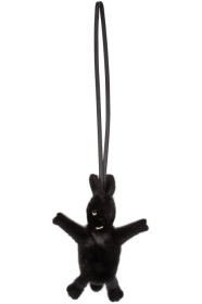 Rick Owens - 黑色 Fat Bunny 毛皮单肩包