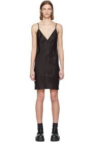 Rick Owens - Fond de robe en cupro noir