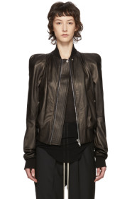 Rick Owens - 黑色 Zionic 皮革夹克