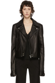 Rick Owens - Black Leather Dracubiker Jacket