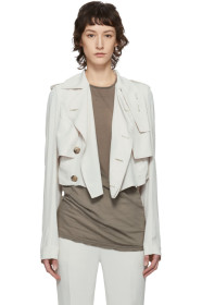 Rick Owens - Off-White Mini Trench Coat