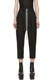 Rick Owens - 黑色 Astaire 九分羊毛长裤