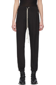 Rick Owens - 黑色绉纱运动裤
