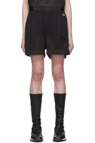 Rick Owens - Black Champion Edition Mesh Basketball Shorts