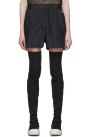 Rick Owens - Black Champion Edition Nylon Dolphin Boxer Shorts