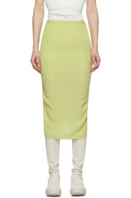 Rick Owens - Green Soft Pillar Short Skirt