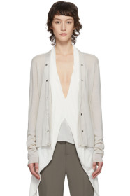 Rick Owens - 灰白色 Snap 开衫