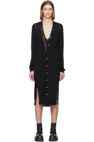 Rick Owens - Cardigan en laine noir Long