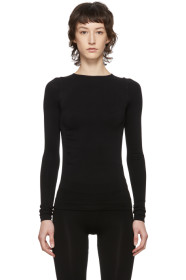 Rick Owens - Pull à col ras du cou noir Sport
