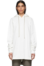 Rick Owens - 白色长款连帽衫