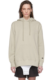 Rick Owens - 灰白色 Champion 联名 Pentagram 连帽衫