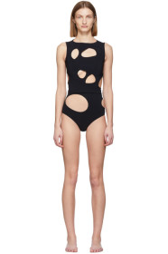 Rick Owens - Black Membrane One-Piece Swimsuit