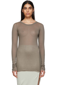 Rick Owens - Grey Rib Long Sleeve T-Shirt