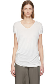Rick Owens - White Silk Hiked T-Shirt