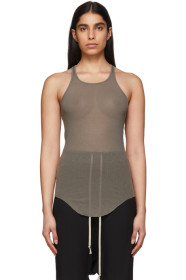 Rick Owens - グレー ベーシック リブ タンク トップ