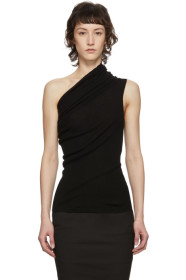 Rick Owens - Black One Shoulder Tank Top