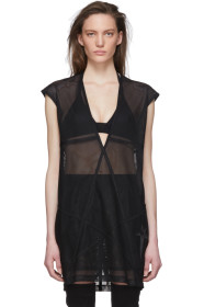 Rick Owens - Black Champion Edition Mesh Dylan Tank Top