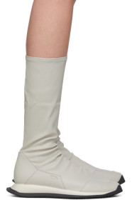 Rick Owens - 白色 Runner Sneaker 中筒靴