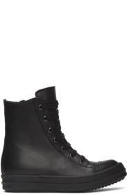 Rick Owens - 黑色高帮运动鞋
