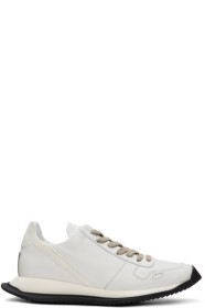 Rick Owens - Baskets en cuir blanches Runner
