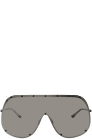 Rick Owens - Black & Gold Shield Sunglasses