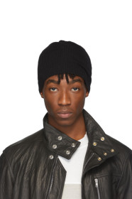 Rick Owens - Black Rib Beanie