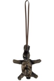 Rick Owens - Sac en fourrure bronze Fat Bunny