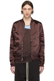 Rick Owens - Blouson aviateur écourté réversible bourgogne Flight