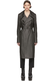 Rick Owens - ブラック Drella トレンチ コート