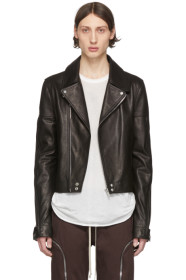 Rick Owens - Black Leather Dracubiker Jacket