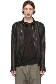 Rick Owens - Black Leather IES Jacket