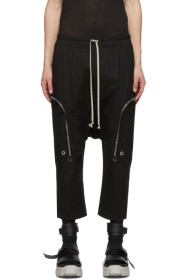 Rick Owens - Black Cropped Cargo Pants