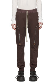 Rick Owens - Burgundy Jog Cargo Pants