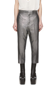 Rick Owens - シルバー Astaires クロップド トラウザーズ