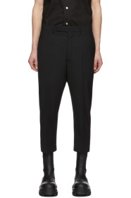Rick Owens - Black Wool Astaires Cropped Trousers