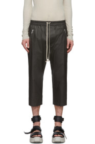 Rick Owens - Black Tecuatl Cropped Drawstring Trousers