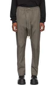 Rick Owens - Taupe Drawstring Long Trousers