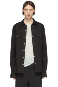 Rick Owens - ブラック キャンバス シャツ
