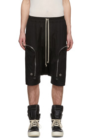 Rick Owens - Black Pods Cargo Shorts
