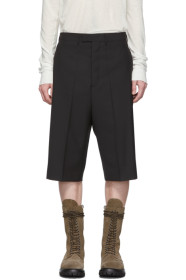 Rick Owens - ブラック ウール Astaires ショーツ
