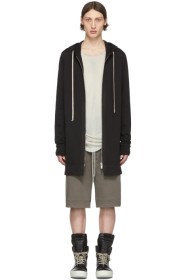 Rick Owens - ブラック ジップフロント フーディ