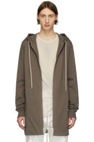 Rick Owens - グレー ジップアップ フーディ
