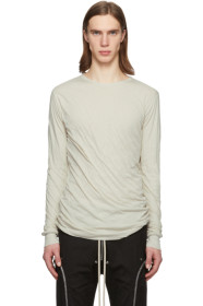 Rick Owens - T-shirt à manches longues blanc cassé Double