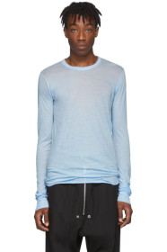 Rick Owens - T-shirt à manches longues bleu Basic