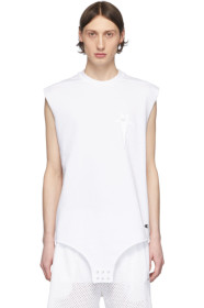 Rick Owens - Champion Edition ホワイト ノースリーブ T シャツ